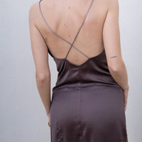 cocktail see through dress / 枯茶(dark brown)