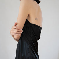choker rich satin dress