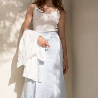 camellia airy satin skirt