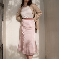 camellia airy satin skirt