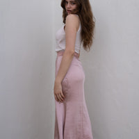 camellia airy satin skirt