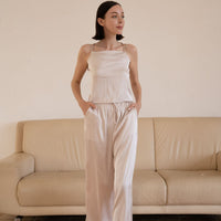 classic georgette satin pants