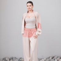 dolman track pants / 亜麻(beige)