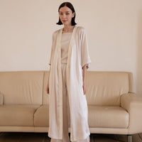 classic georgette satin robe