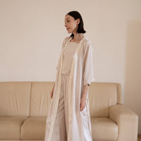 classic georgette satin robe