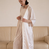 classic georgette satin robe