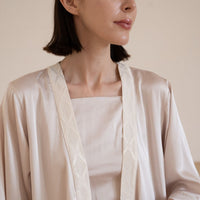 classic georgette satin robe
