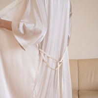 classic georgette satin robe