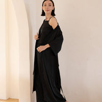 classic georgette satin robe