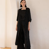 classic georgette satin robe