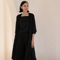 classic georgette satin robe