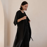 classic georgette satin robe