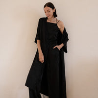 classic georgette satin robe