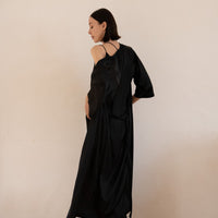 classic georgette satin robe
