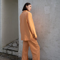 oriental linen straight pants