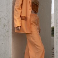 oriental linen straight pants