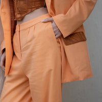 oriental linen straight pants