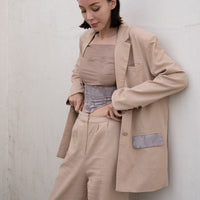 oriental linen straight pants