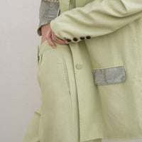 oriental linen straight pants