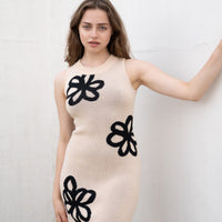 OHANA summer knit dress / 亜麻(beige)