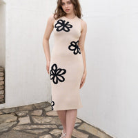 OHANA summer knit dress / 亜麻(beige)