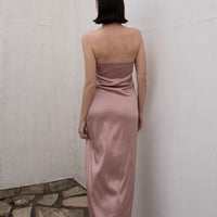 choker rich satin dress