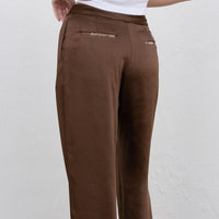 oriental satin straight pants