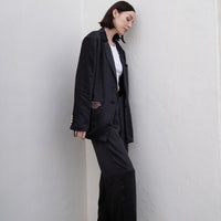 oriental satin straight pants
