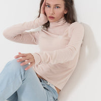seamless turtle top / beige