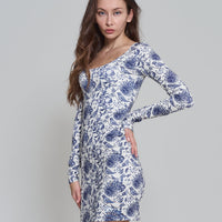 elegant square neck dress