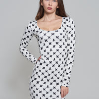 elegant square neck dress