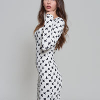 elegant square neck dress