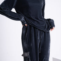 velour cargo lounge pants
