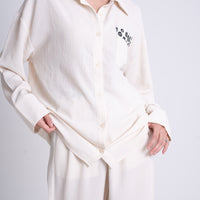 chiffon pleats shirt