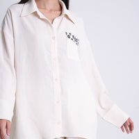 chiffon pleats shirt