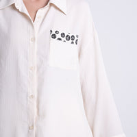chiffon pleats shirt