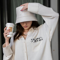 logo bucket hat / beige