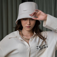 logo bucket hat / beige