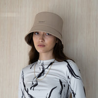 logo bucket hat / beige