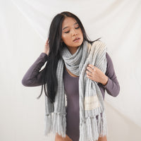 double tone winter scarf