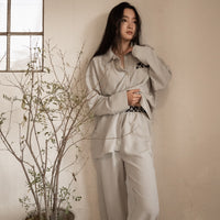 chiffon pleats pants