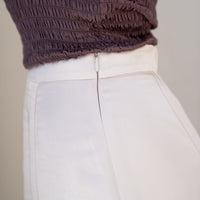 camellia airy satin skirt