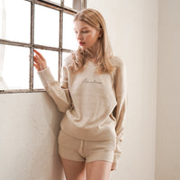 feather knit over-sweater