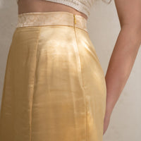 camellia airy satin skirt