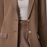 luxe padded blazer jacket