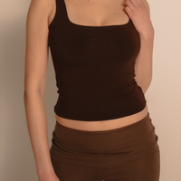 AuraFit Elegant Padded Tank / 枯茶(brown)