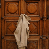 Vegan leather city jacket / 白花(ivory)