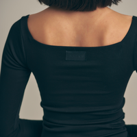 Dreamy×WABISABI long sleeve top / 墨(black)