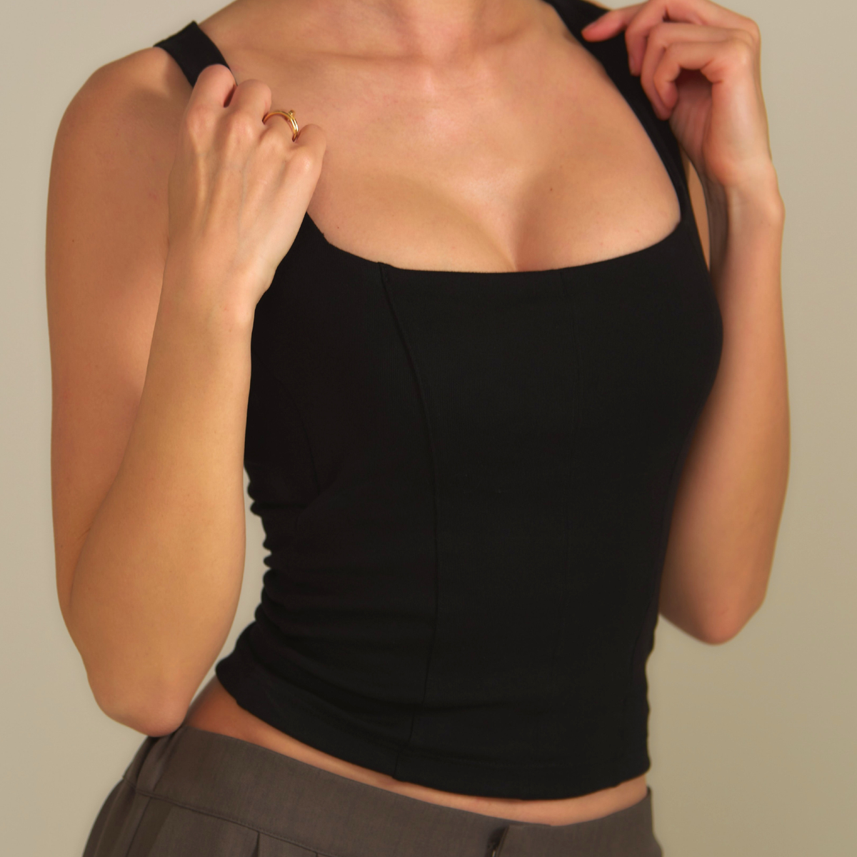 7月末発送】Dreamy Corset Tanktop / 墨(black) – AMATERASJAPAN
