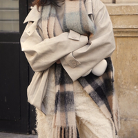 Vegan leather city jacket / 白花(ivory)